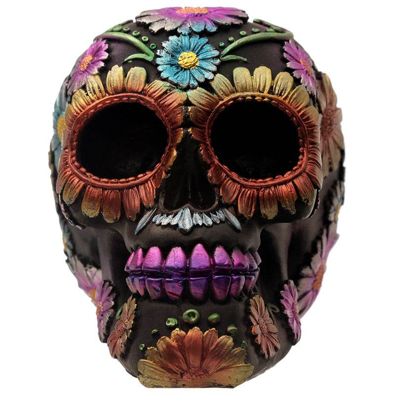 Metallic Day of the Dead Daisy & Flower Skull Decoration - Gift Arch