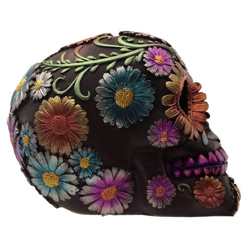 Metallic Day of the Dead Daisy & Flower Skull Decoration - Gift Arch