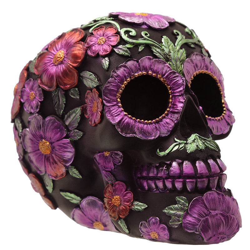 Metallic Day of the Dead Daisy & Flower Skull Decoration - Gift Arch