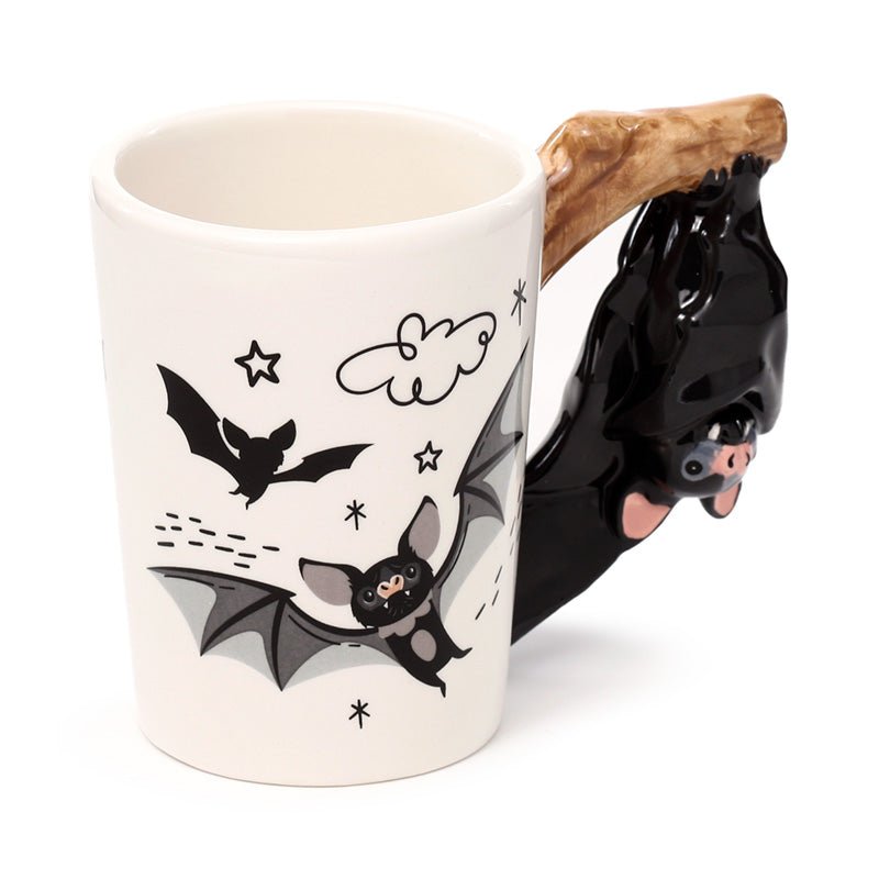 Bat Ceramic Shaped Handle Mug - Gift Arch