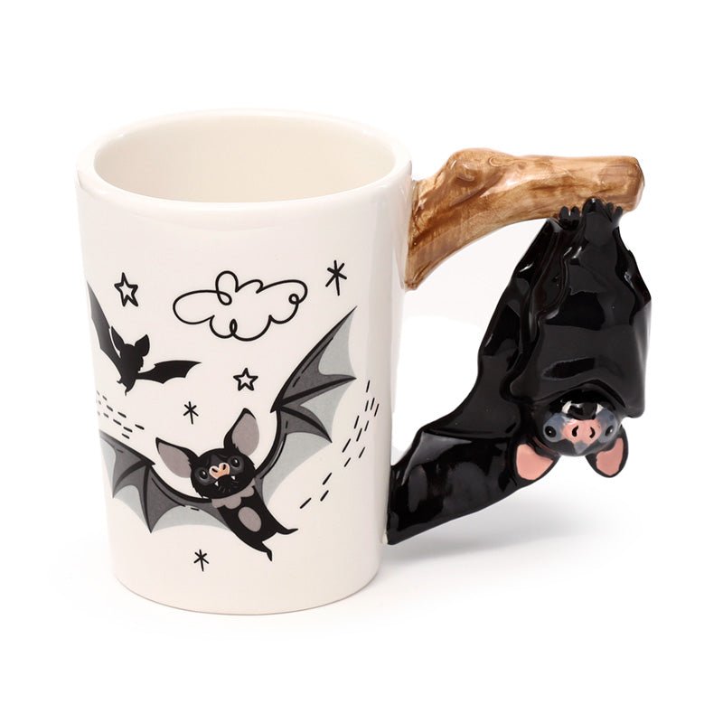 Bat Ceramic Shaped Handle Mug - Gift Arch