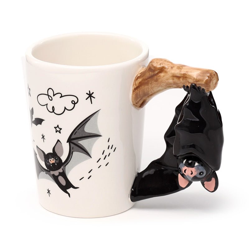 Bat Ceramic Shaped Handle Mug - Gift Arch