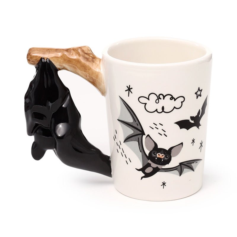 Bat Ceramic Shaped Handle Mug - Gift Arch