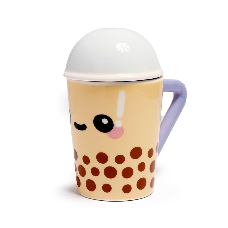 Boba the Bubble Tea Foodiemals Ceramic Lidded Mug - Gift Arch