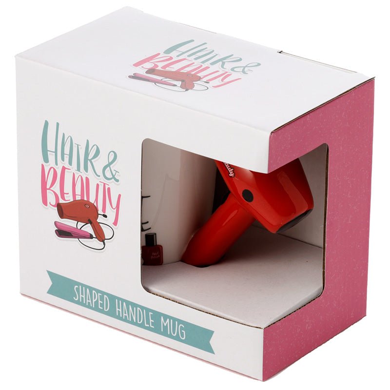 Hair Drier with Slogan Ceramic Shaped Handle Mug - Gift Arch
