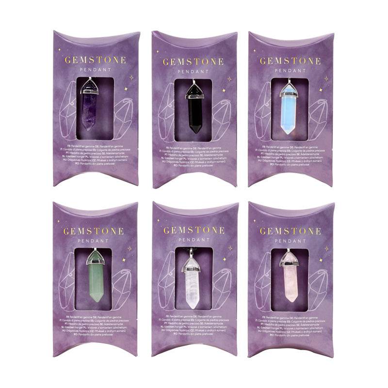 Healing Stone Gemstone Double Terminated Shaped Pendant - Gift Arch