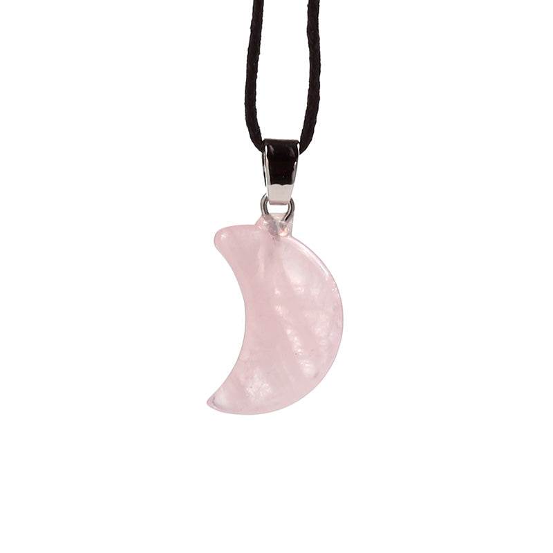 Healing Stone Gemstone Moon Shaped Mini Pendant - Gift Arch