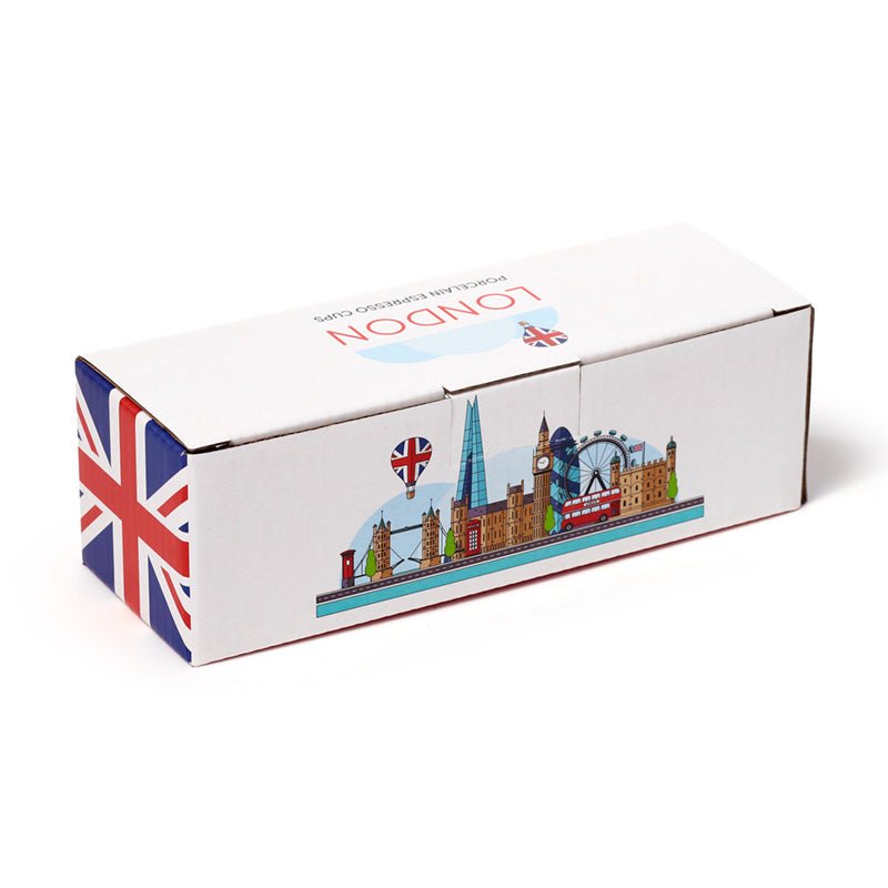 London Icons Set of 2 Porcelain Espresso Cups - Gift Arch