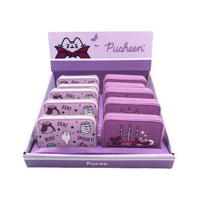 Pusheen the Cat Halloween Zip Around Small Wallet Purse - Gift Arch