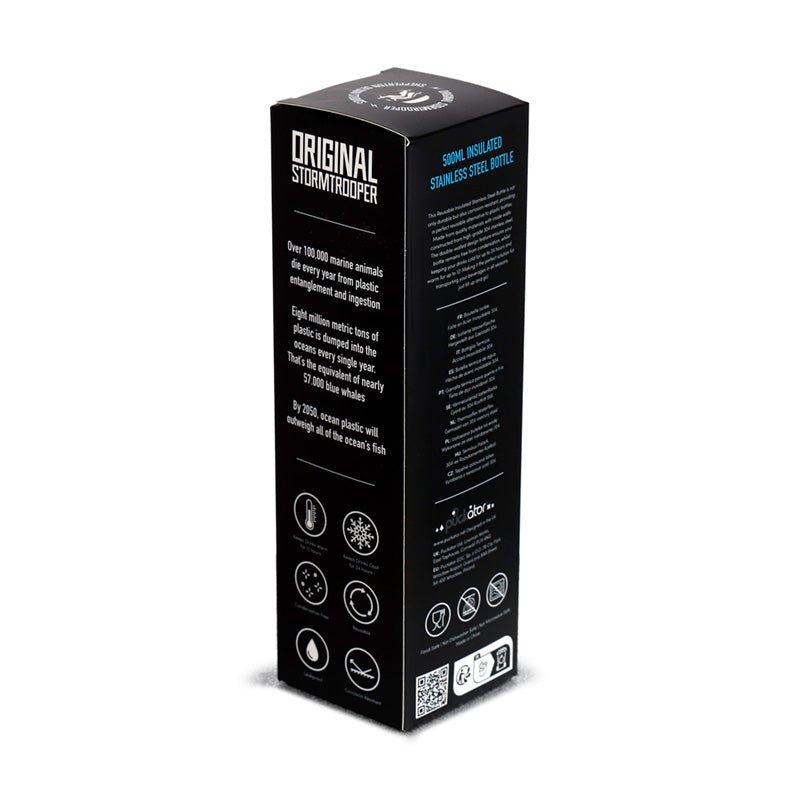 The Original Stormtrooper Hot & Cold Drinks Bottle 500ml Black - Gift Arch