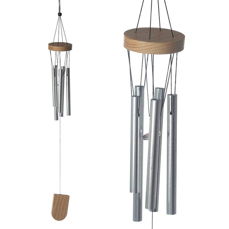 Wooden Wind Chime with Metal Tubes 37cm - Gift Arch