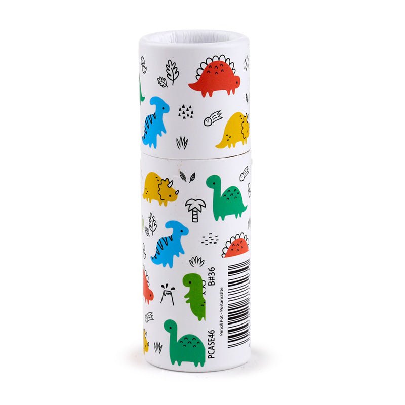 Dinosauria Jr Pencil Pot with 12 Colouring Pencils - Gift Arch