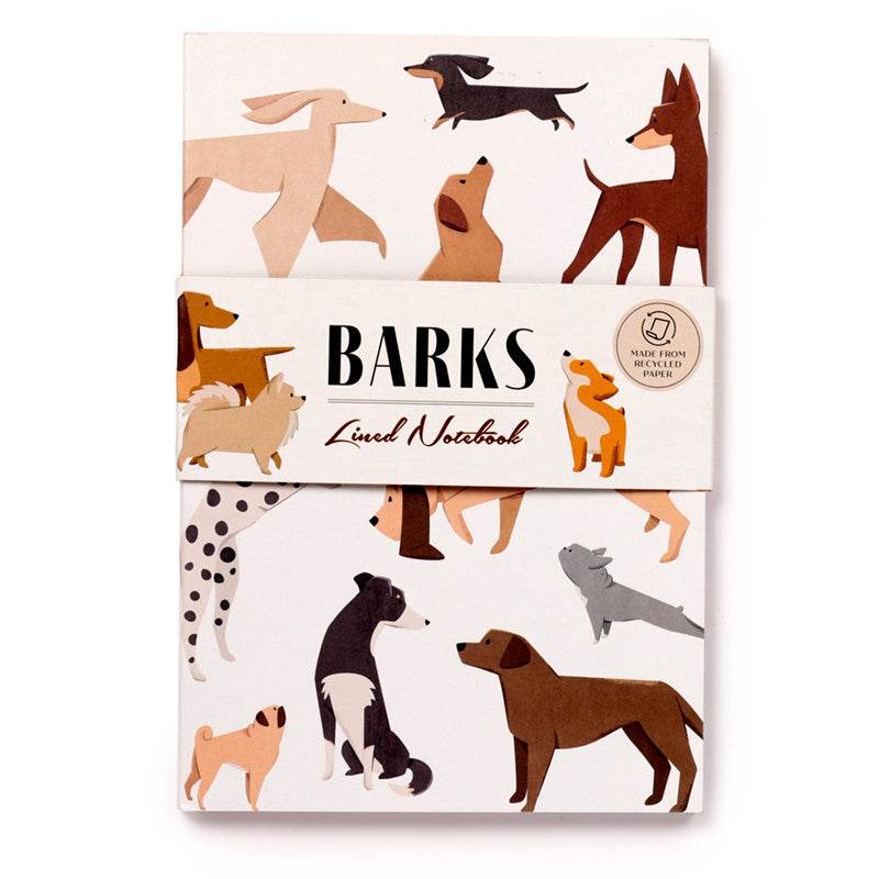 Barks Dog Recycled Paper A5 Notebook - Gift Arch