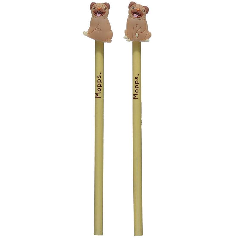 Mopps Pug Pencil with PVC Topper - Gift Arch