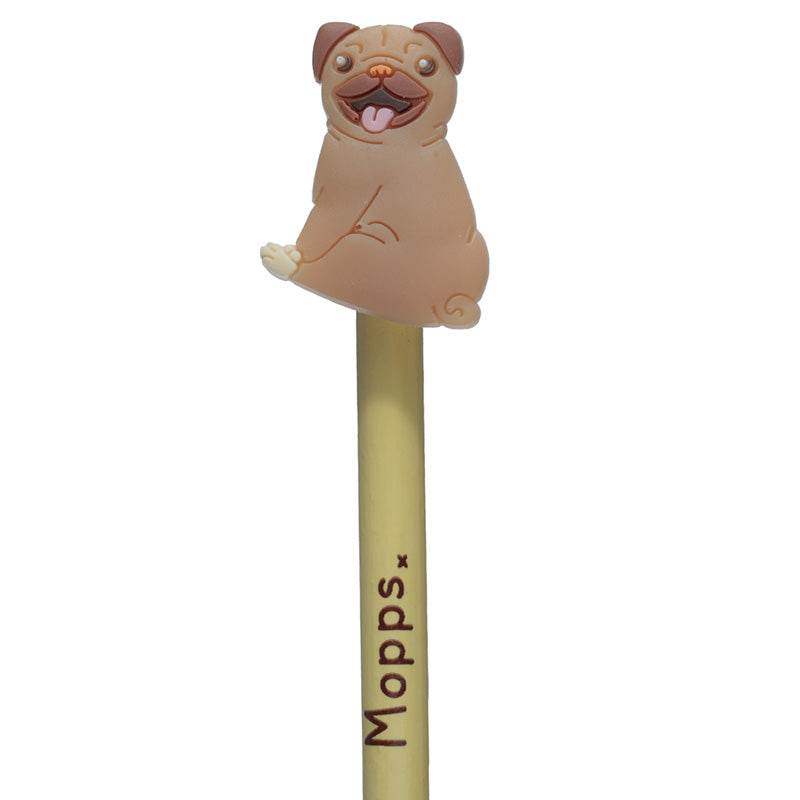 Mopps Pug Pencil with PVC Topper - Gift Arch