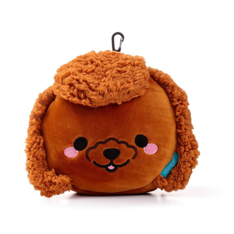 Relaxeazzz Adoramals Gigi the Toy Poodle Plush Travel Pillow & Eye Mask - Gift Arch