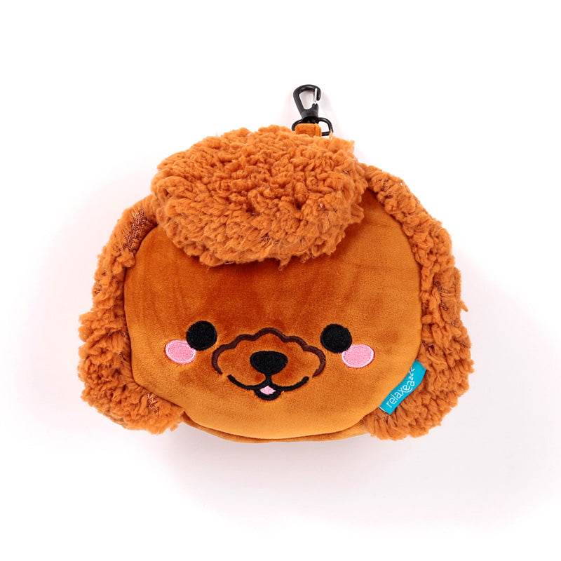 Relaxeazzz Adoramals Gigi the Toy Poodle Plush Travel Pillow & Eye Mask - Gift Arch