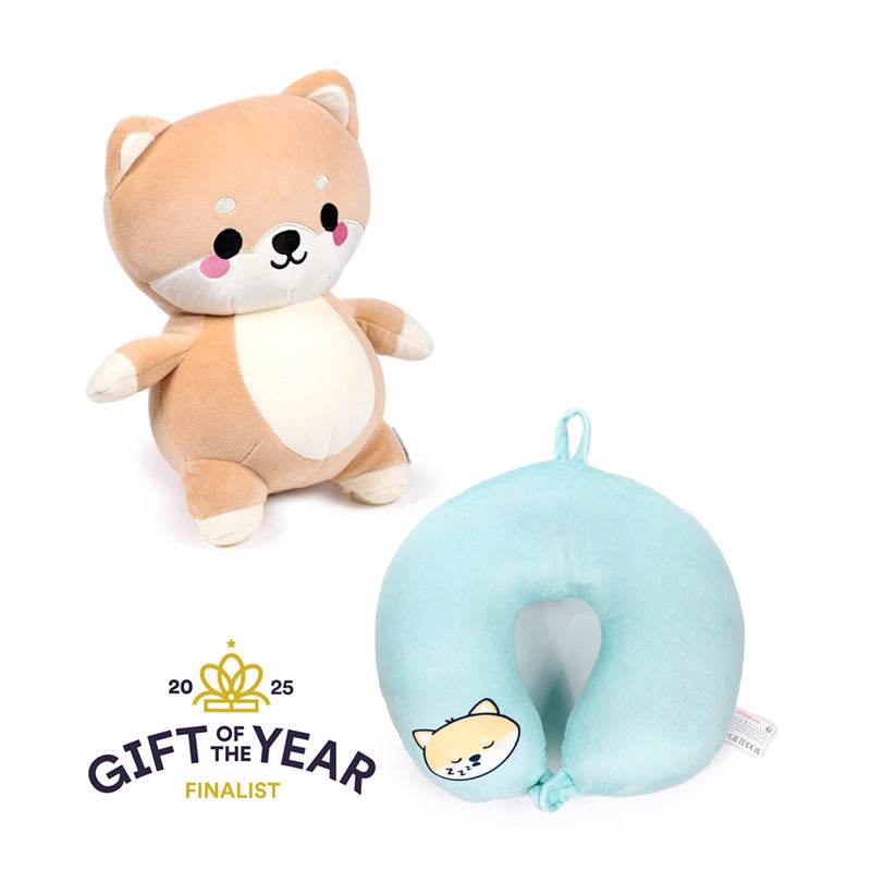 Swapseazzz Adoramals Shuggs the Shiba Inu 2-in-1 Plush Travel Pillow & Toy - Gift Arch