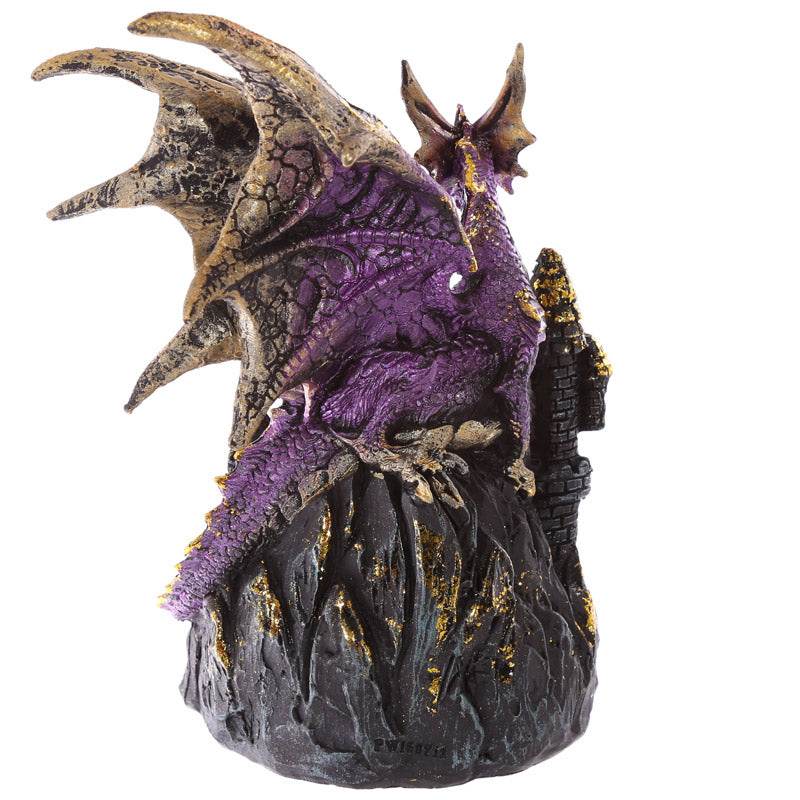 Dark Legends Dragon on Castle with LED Crystal - Gift Arch