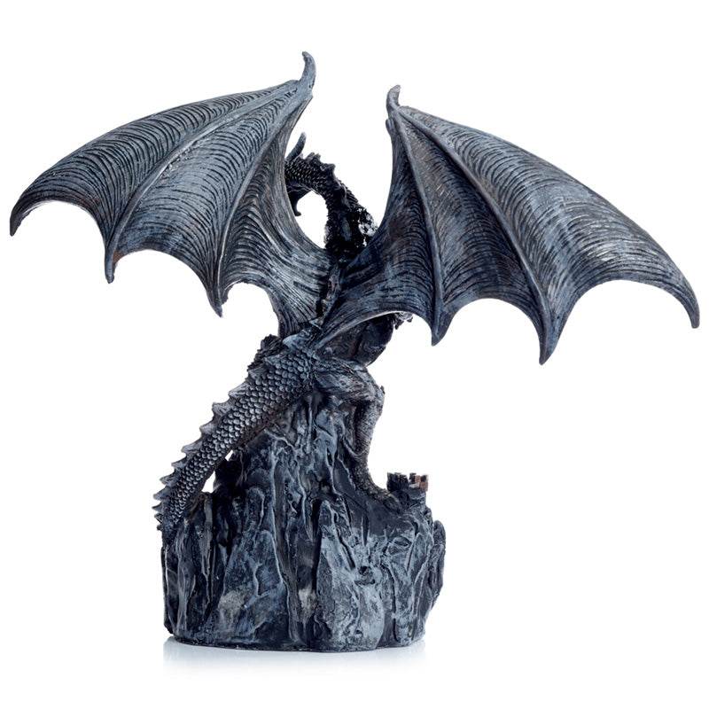 Dark Legends Wings of Magic Silver Castle Guardian Dragon - Gift Arch