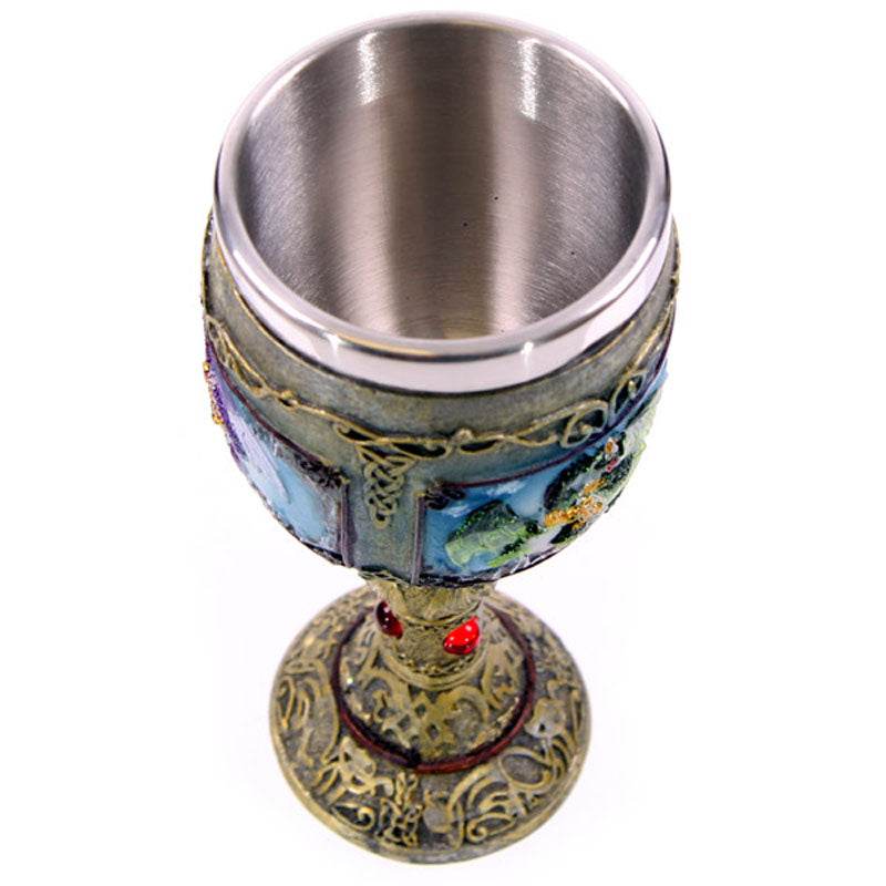 Decorative Celtic Painted Effect Dragon Goblet - Gift Arch