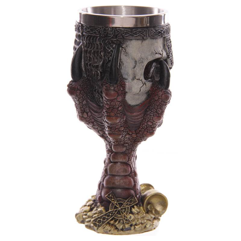 Decorative Dragons Claw & Warrior Skull Goblet - Gift Arch