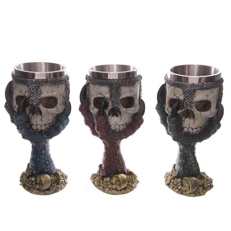 Decorative Dragons Claw & Warrior Skull Goblet - Gift Arch