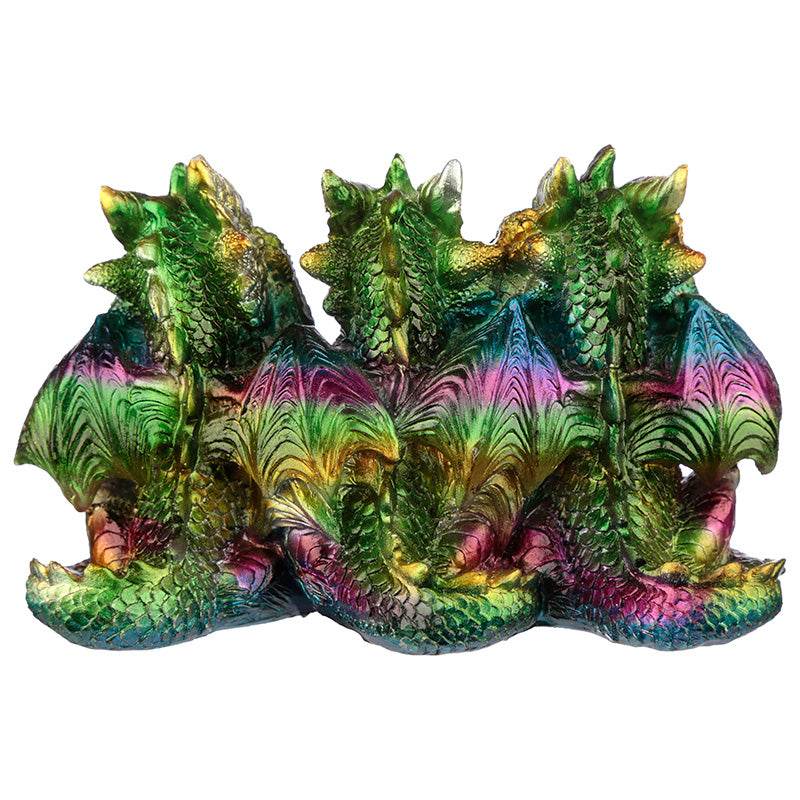 Rainbow Dragon Metallic Hear No See No Speak No Evil - Gift Arch