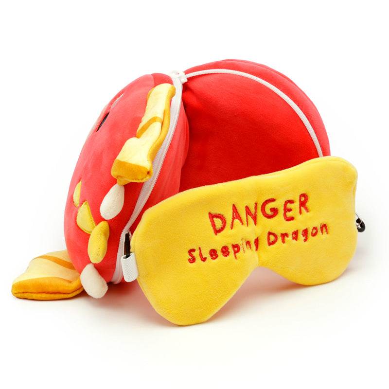 Relaxeazzz Adoramagics Dragon Plush Travel Pillow & Eye Mask - Gift Arch