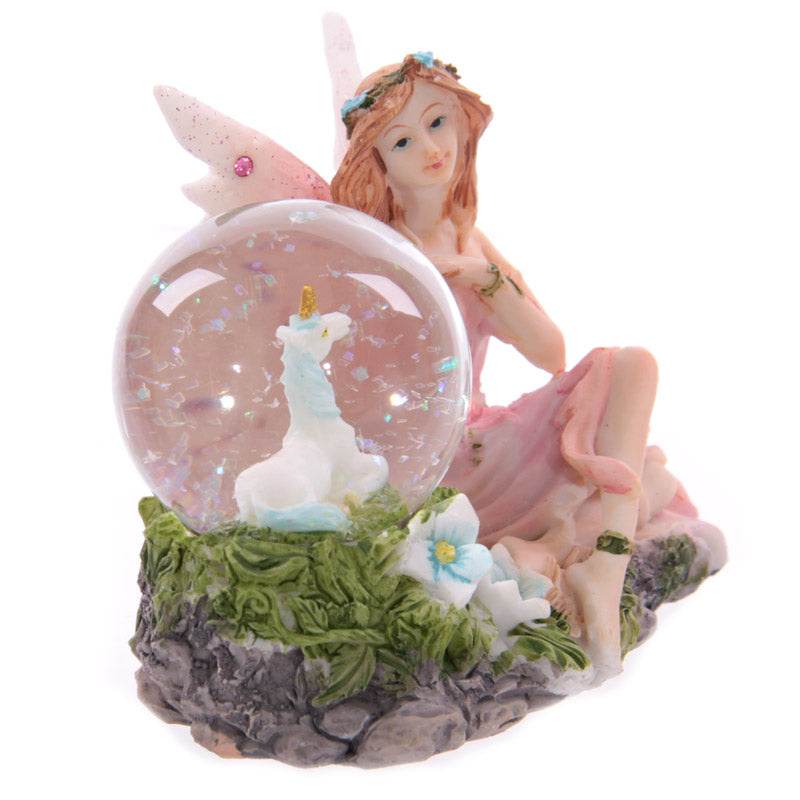 Flower Fairy Sitting Snow Globe - Gift Arch