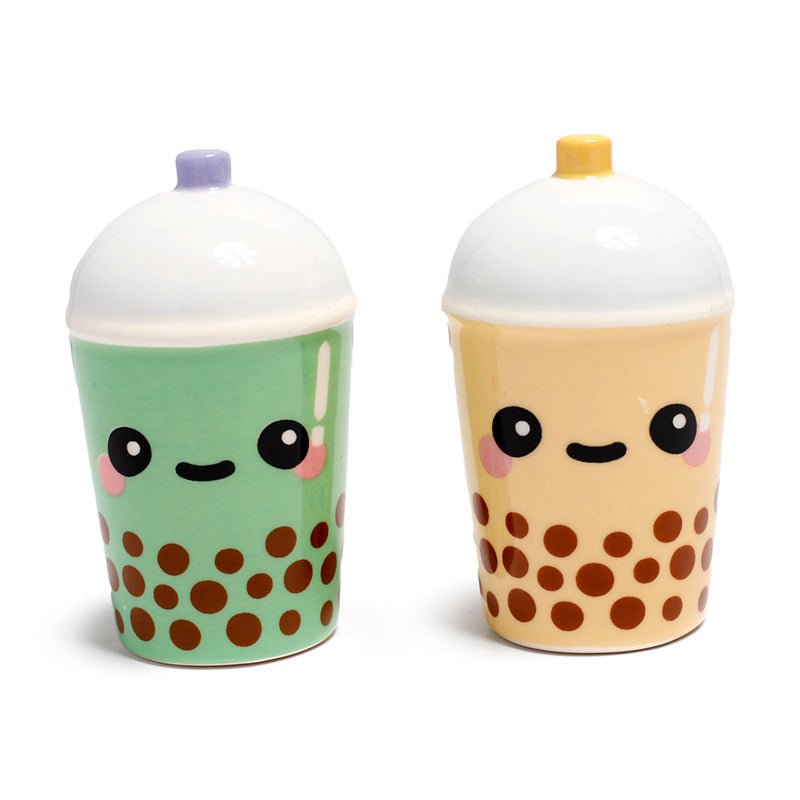 Boba & Matcha Bubble Tea Foodiemals Ceramic Salt & Pepper Set - Gift Arch