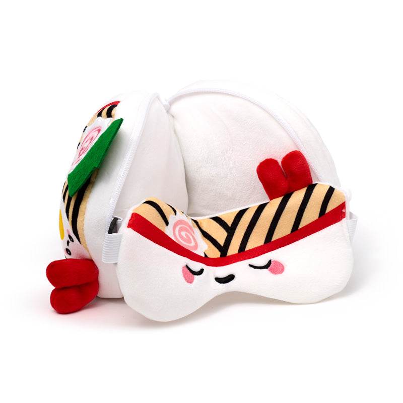 Relaxeazzz Foodiemals Nori the Ramen Bowl Travel Pillow & Eye Mask - Gift Arch