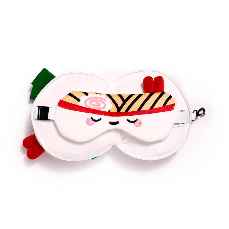 Relaxeazzz Foodiemals Nori the Ramen Bowl Travel Pillow & Eye Mask - Gift Arch