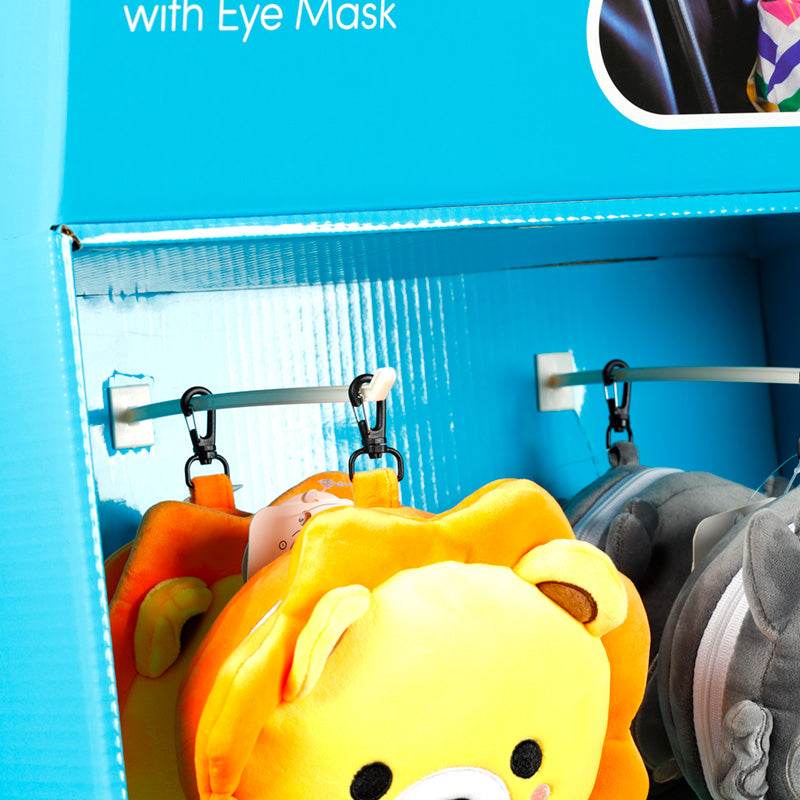 10 Hook FSDU Display Unit for Relaxeazzz Travel Pillows & Eye Masks - Gift Arch