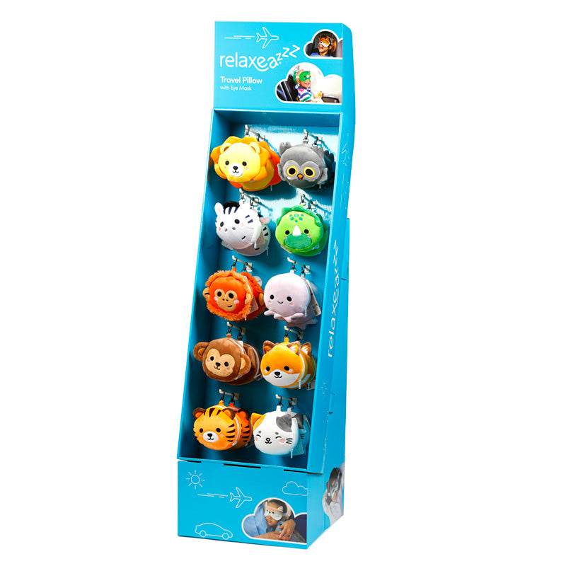 10 Hook FSDU Display Unit for Relaxeazzz Travel Pillows & Eye Masks - Gift Arch