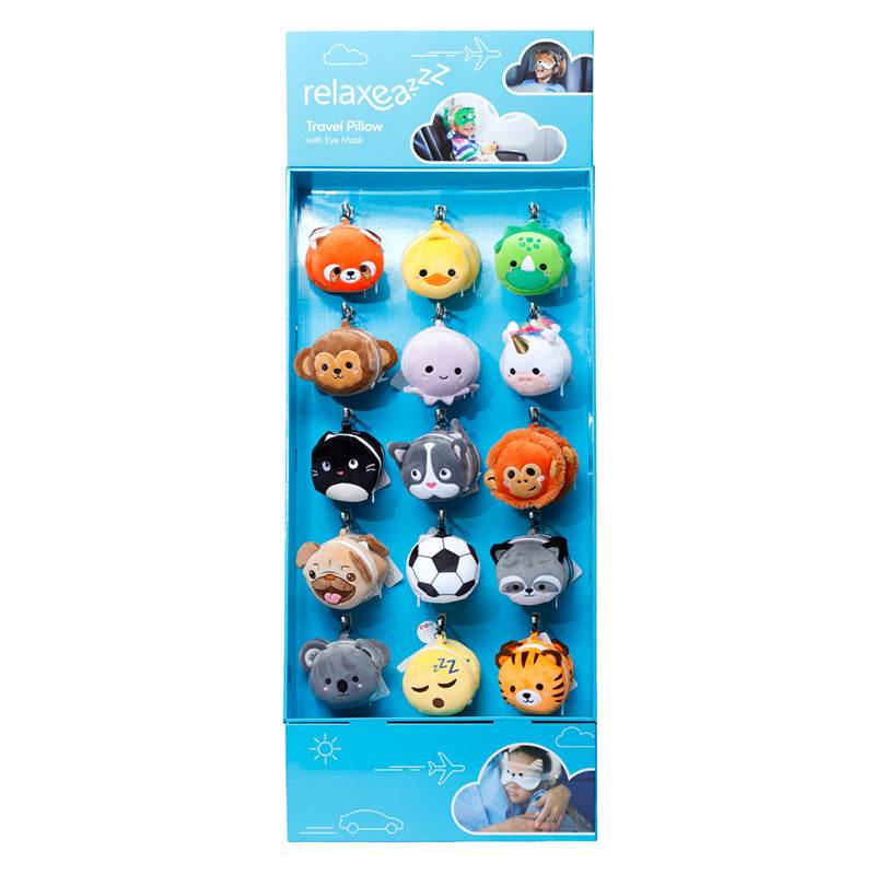 15 Hook FSDU Display Unit for Relaxeazzz Travel Pillows & Eye Masks - Gift Arch