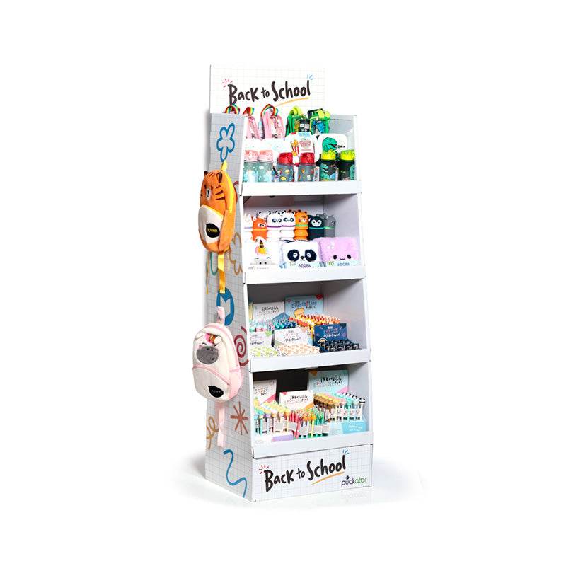 Back to School Essentials 4-Shelf Prefilled FSDU Display Unit - Gift Arch