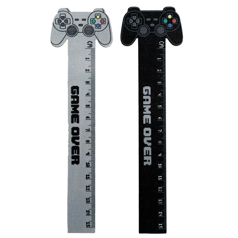 Game Over Shaped Top Wooden Ruler (15cm) - Gift Arch