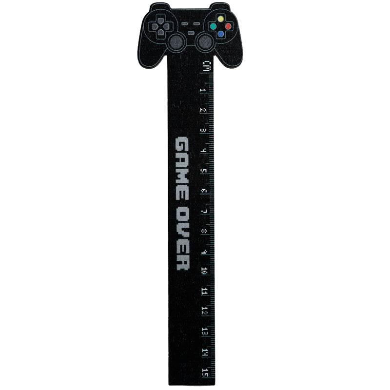 Game Over Shaped Top Wooden Ruler (15cm) - Gift Arch
