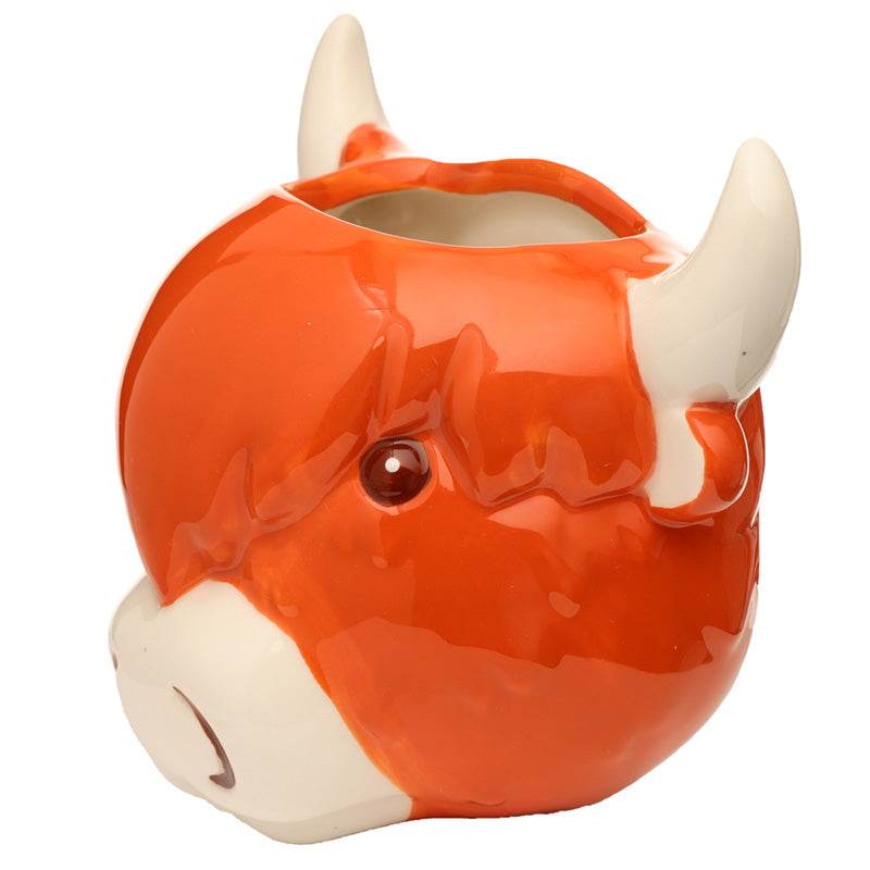 Ceramic Highland Coo Cow Head Wall Planter/Plant Pot - Gift Arch