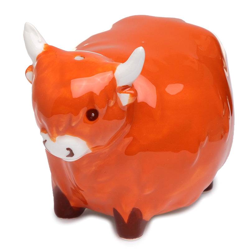 Highland Coo Cow Ceramic Salt & Pepper Set - Gift Arch