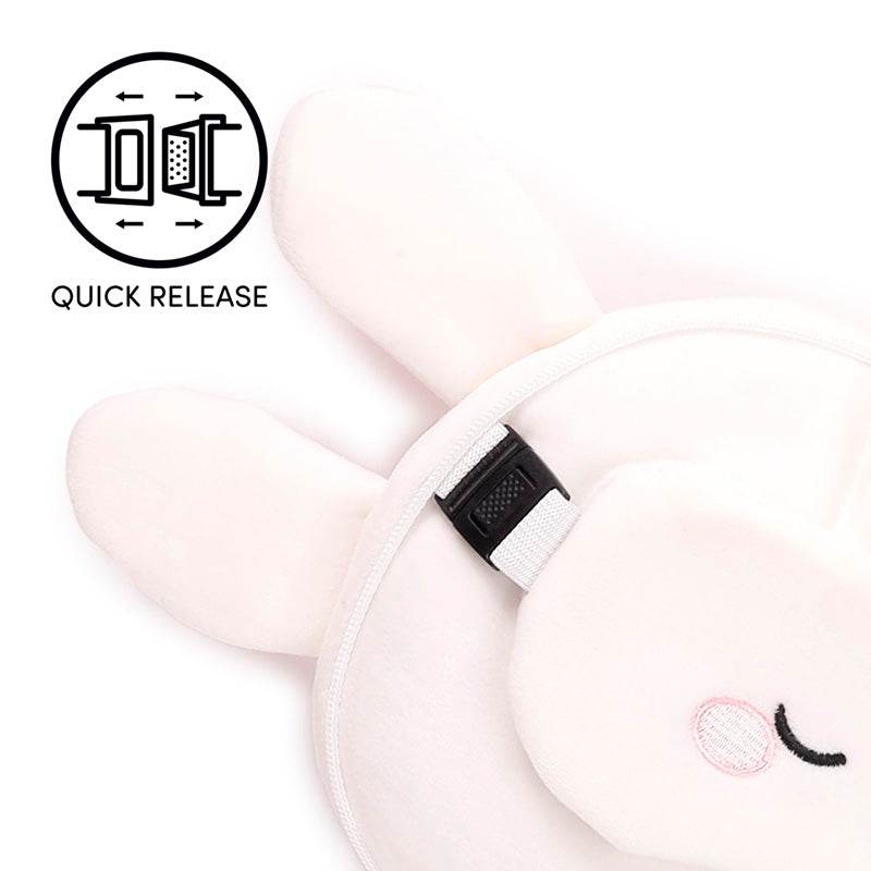Relaxeazzz Adoramals Frances the Rabbit Plush Travel Pillow & Eye Mask - Gift Arch