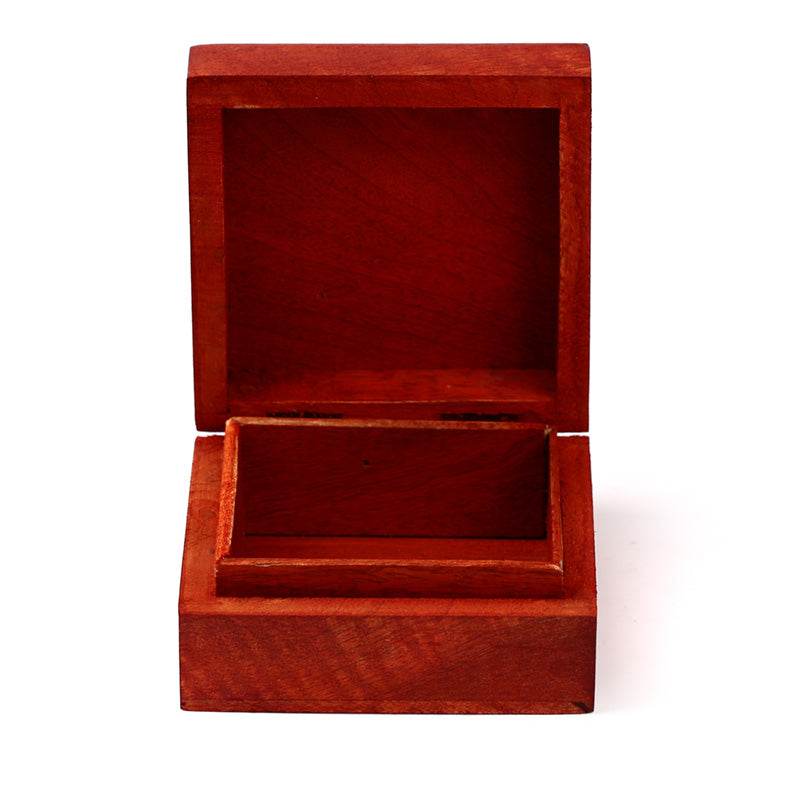 Mango Wood Carved Elephant Trinket Box - Gift Arch