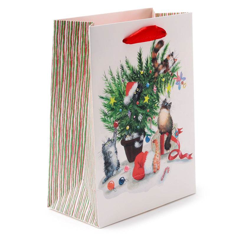 Kim Haskins Christmas Cats Gift Bag Medium - Gift Arch