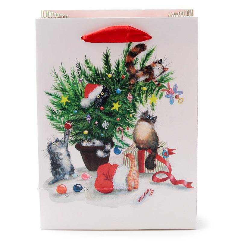 Kim Haskins Christmas Cats Gift Bag Medium - Gift Arch