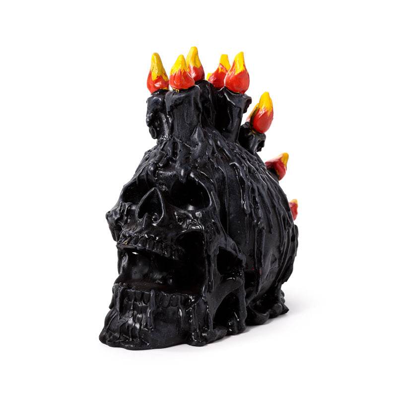 Black Screaming Skull with Candles & Melted Wax - Gift Arch