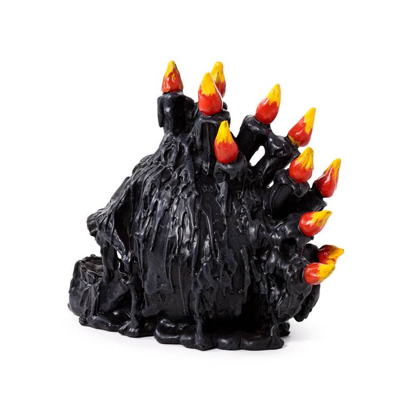 Black Screaming Skull with Candles & Melted Wax - Gift Arch