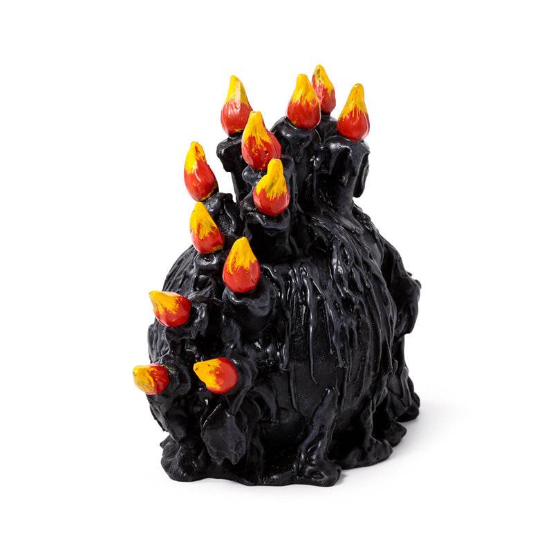 Black Screaming Skull with Candles & Melted Wax - Gift Arch