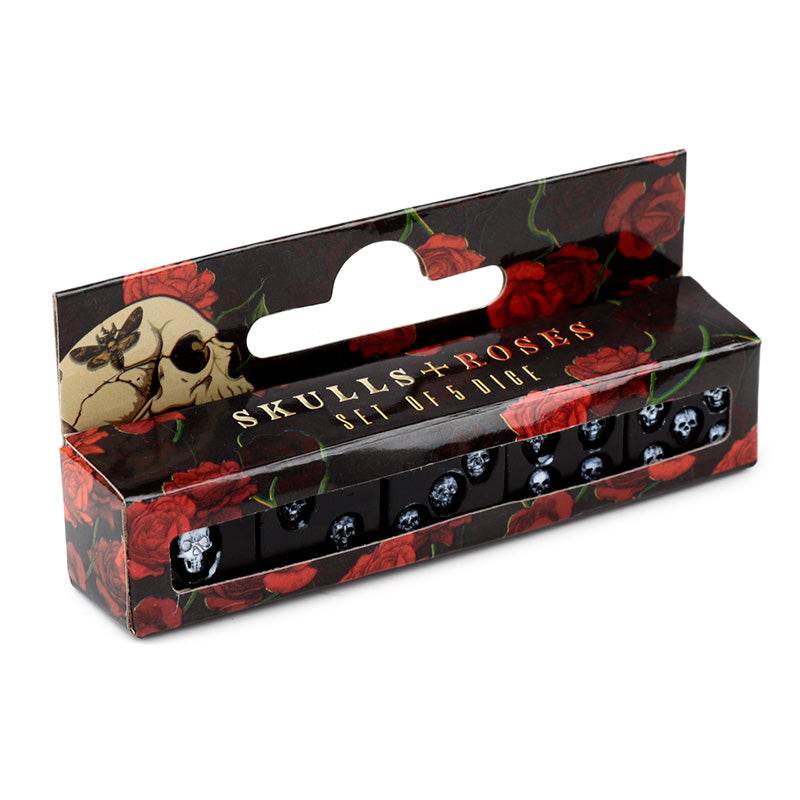 Black Skull Dice Pack of 5 - Gift Arch