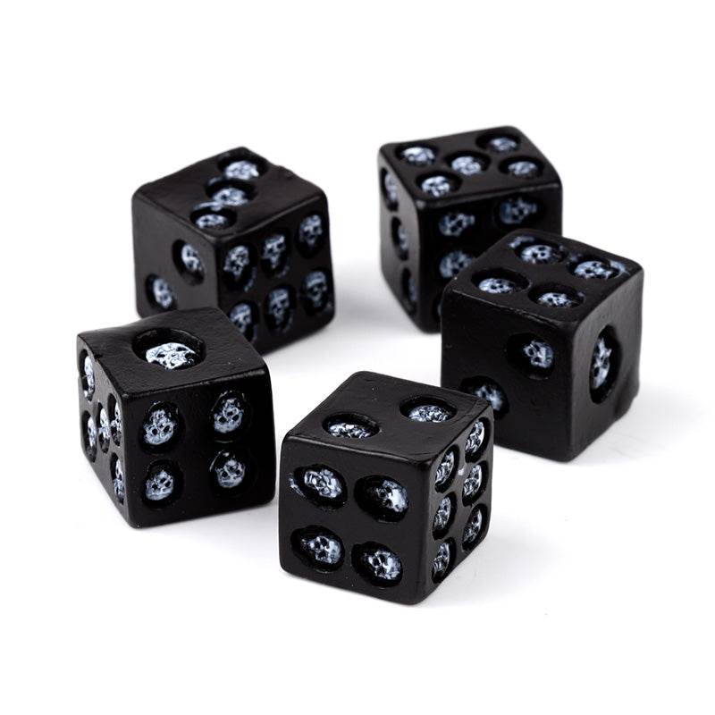 Black Skull Dice Pack of 5 - Gift Arch